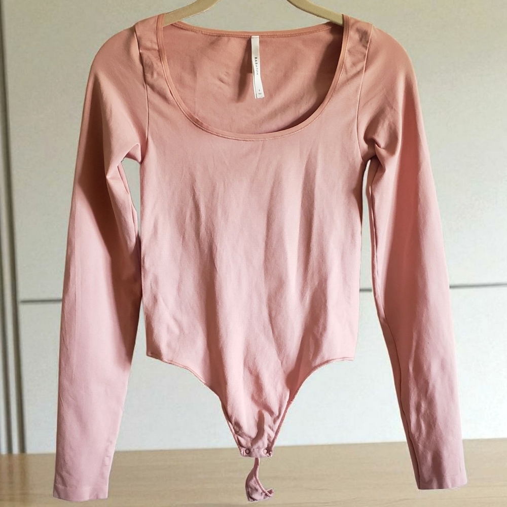 Babaton Aritzia Contour Square Neck Long Sleeve Dewberry Purple Bodysuit Large